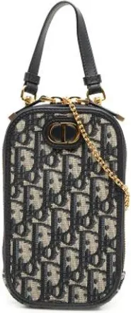 Dior Pre-owned Mini Bags, female, Blue, Size: ONE SIZE Pre-owned Canvas Mini Bag