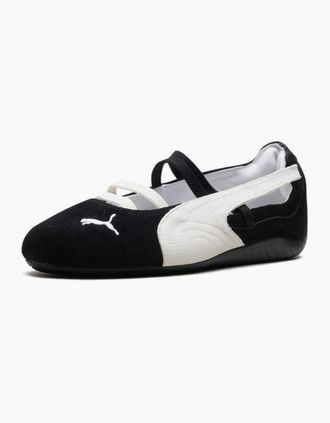 Puma Womens Puma Speedcat Ballet SD Suede Womens Black/White Shoes - Size: 7