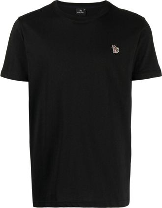 Paul Smith Zebra-patch crew-neck T-shirt - men - Cotton - XXXL - Black