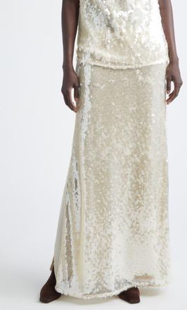 Altuzarra Linnie Sequin Skirt in Macadamia at Nordstrom, Size 12 Us