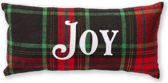 Tag Joy Christmas Plaid Throw Pillow Red Multi Cotton Decorative at Nordstrom, Size Medium