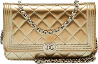 Chanel Pre-owned Cross Body Bags, female, Yellow, Size: ONE SIZE Pre-owned Cross Body Bag