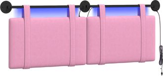 vidaXL Cabecero Colgante Rosa Tela Vidaxl