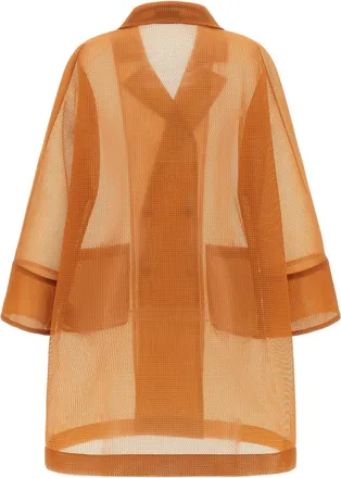 Herno Womens Orange Polyester Coat Clothing