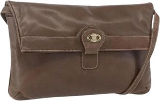 Celine Pre-owned Cross Body Bags, female, Brown, Size: ONE SIZE Pre-owned Vintage Leather Cross Body Bag
