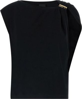 Pinko Melody Top - Dames - Tops zonder mouwen - Zwart - M - Katoen - Tops