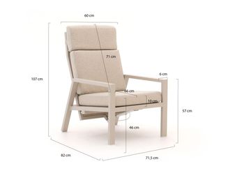 Manifesto Furniture Manifesto Alzano lounge tuinstoel verstelbaar
