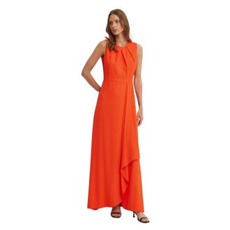 Sandro Ferrone Tokio Jurk - Dames - Avondkleed - Oranje - XS - Polyester - Kleedjes