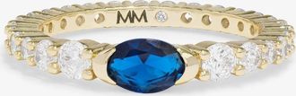 Melinda Maria Womens Maven Ring In Gold Blue Sapphire