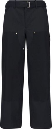 sacai Double Knee Pants Sacai X Carhartt Wip With Belted Mid-Rise