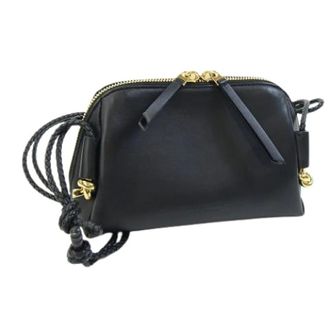 Bottega Veneta Pre-owned Pochette Schoudertas - Dames - Pre-owned - Zwart - Maat: ONE Size Leer