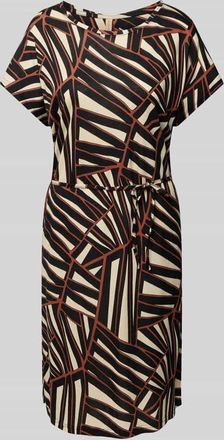 Soyaconcept Knielanges Kleid mit Bindeg&uuml;rtel Modell FELICITY in Black, Gr&ouml;&szlig;e S