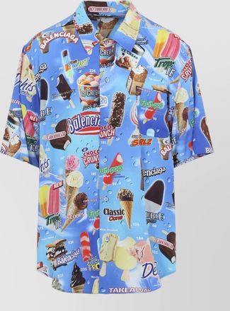 Balenciaga short sleeve shirt button down collar