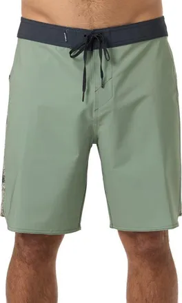 O'Neill Hyperfreak Tech Panel Board Shorts in Oil Green at Nordstrom, Size 33