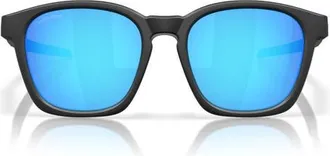 Oakley Shackle 52mm Square Sunglasses in Matte Black/prizm Sapphire at Nordstrom