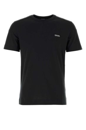 Ermenegildo Zegna Black Cotton T Shirt