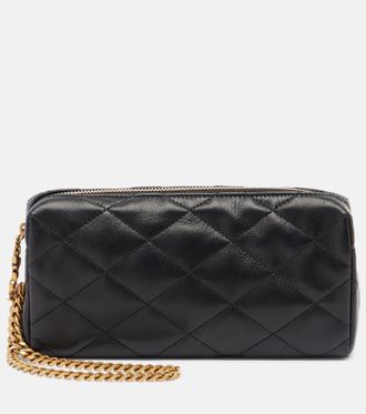 Saint Laurent Cassandre quilted leather wallet on chain