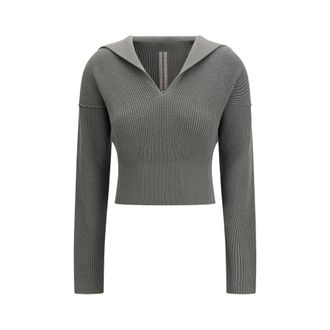 Rick Owens Bicolor Wool Oves Aries Womens Sweatshirt