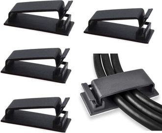 OEM [nunca Usado]organizador De Cables, 50 Clips Adhesivos Para Cables El&eacute;ctricos, Ideal Para Cables Ethernet Y Sistemas De Gesti&oacute;n De Cables Para Tv, Pc,