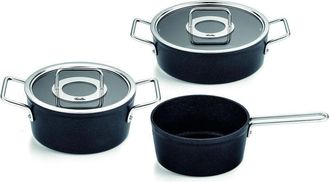 FISSLER Adamant Set De Cacerolas Negro Antiadherente
