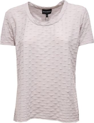 Armani Lichtgrijze Polyester Shell Top - Dames - T-shirts - Grijs - S - Polyester - Tops
