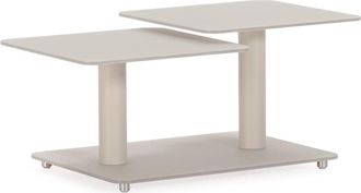 Calicosy Mesa de centro giratoria con tableros cuadrados l114 cm - beige