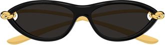 Bottega Veneta Sunglasses Bv1390 S 001 Gold/Grey Women