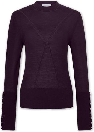 Paco Rabanne Jersey de Seda y Lana Merino - Knitwear - Mujer - P&uacute;rpura - M