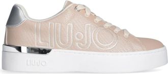 Liu Jo Silvia 907 Sneakers in Zand Saffiano Leer - Dames - Sneakers - Beige - 39 EU - Leer - Schoenen