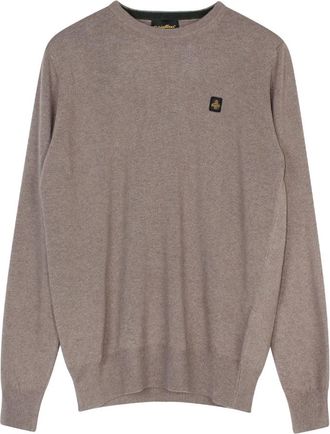 RefrigiWear Truien & Vesten, Heren, Bruin, L, Wol, Bruine Wol Cashmere Pullover Trui