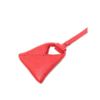 Maison Margiela Grained Calf Leather Key Case - Red