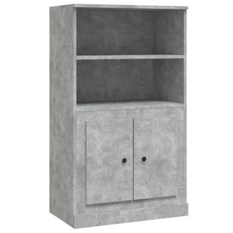 vidaXL Vidaxl - Aparador De Madera Contrachapada Gris Hormig&oacute;n 60x35,5x103,5 Cm
