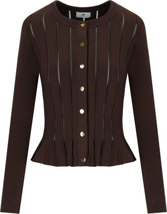 Elisabetta Franchi CARDIGAN COFFEE ELISABETTA FRANCHI