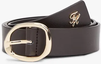 Tommy Hilfiger Womens Smooth Leather Belt - Fondant Brown - 40