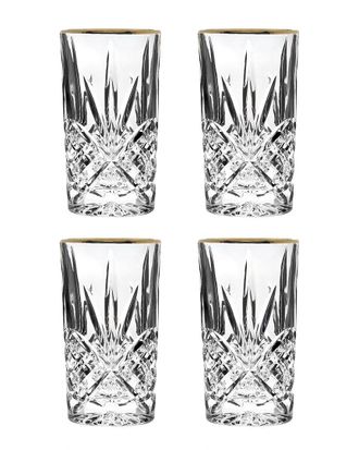 Godinger Dublin Set Of 4 Gold 10Oz Highballs