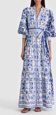 Alice & Olivia Cora Voluminous Tiered Maxi Dress in Solstice at Nordstrom, Size X-Small