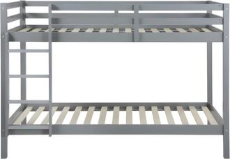 VENTE-UNIQUE.COM Cama litera pino gris 90 x 190 cm