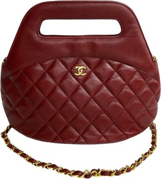 Chanel Leather Handbag Shoulder Bag (Pre-Owned)
