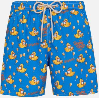 MC2 Saint Barth Man Lightweight Fabric Swim-shorts Lighting Micro Fantasy With Ducky Cryptopuppets Print Cryptopuppets Special Edition