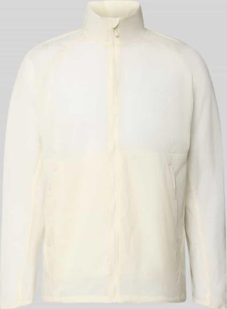 Salomon Jacke mit Stehkragen und Logo in Offwhite, Gr&ouml;&szlig;e XXL