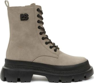 Betsy Beige Gesloten Booties voor Vrouwen - Dames - Veterlaarzen - Beige - 37 EU - Wol - Schoenen