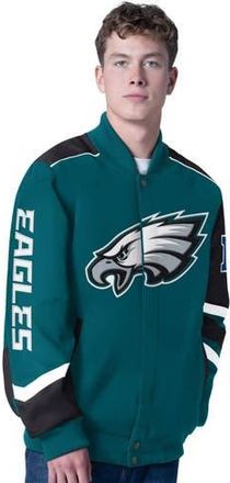 G-III Sports by Carl Banks Mens G-III Sports by Carl Banks Midnight Green Philadelphia Eagles Prime Time Full-Zip Racing Jacket at Nordstrom, Size Xxx-Large