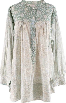 Hannah Collection Green Floral Cotton Shirt Dress