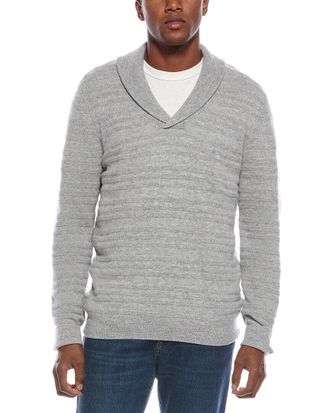 Kier + J Shawl Collar Fancy Stitch Wool & Cashmere-Blend Pullover