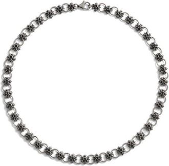 Awe Inspired Triple Moon Crest Necklace in Oxodized Sterling Silver at Nordstrom