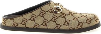 Gucci Beige Horsebit Mules