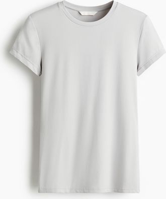 H&M Figurbetontes T-Shirt - Grau