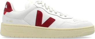 Veja V-90 Leather Low-Top Sneakers, Brand Size 42.5 ( US Size 9.5 )