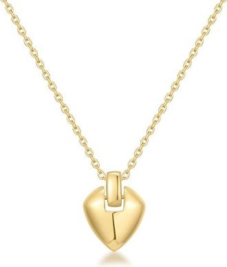 Ania Haie Shield Pendant Necklace in Shiny Gold at Nordstrom