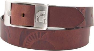 Eagles Wings Michigan State Spartans Brandish Leather Belt - Brown at Nordstrom, Size 42